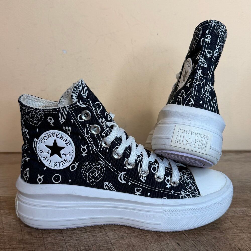 Converse Chuck Taylor All Star Move Mystic Crystals platform shoes size 7.5